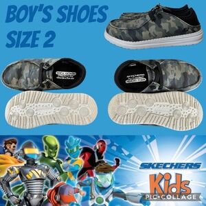 Boys Shoes Skechers Melson-Drecks Camo Sneaker with Memory Foam Insole Size 2